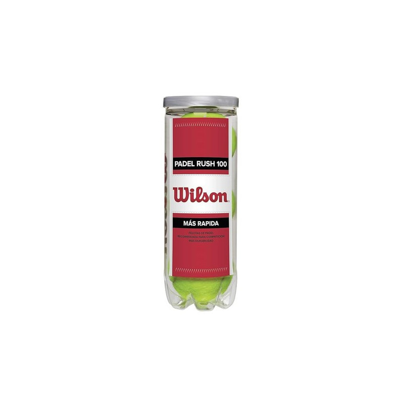 BOTE 3 PELOTAS DE PÁDEL WILSON RUSH 100