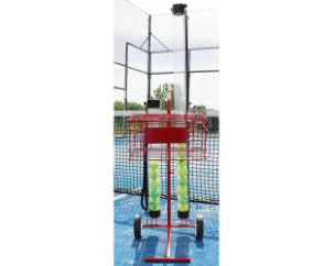 CARRO PORTAPELOTAS TENIS / PÁDEL 80 PELOTAS ROJO