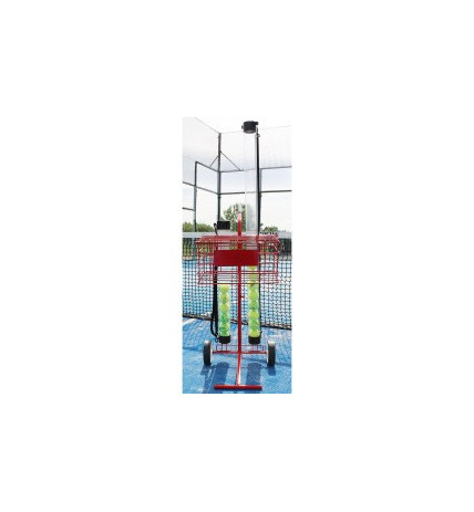 CARRO PORTAPELOTAS TENIS / PÁDEL 80 PELOTAS ROJO