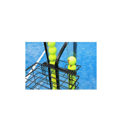 CARRO PORTAPELOTAS TENIS / PÁDEL 80 PELOTAS NEGRO