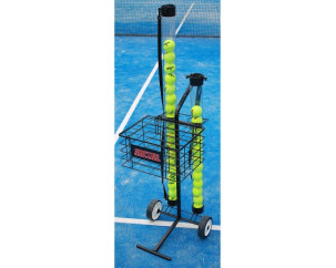 CARRO PORTAPELOTAS TENIS / PÁDEL 80 PELOTAS NEGRO