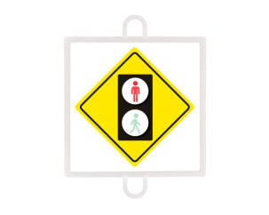 PANEL DE SEÑALIZACIÓN TRÁFICO DE ADVERTENCIA Nº 5 (PEATONES ROJO)