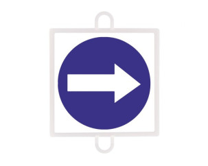PANEL DE SEÑALIZACIÓN TRÁFICO DE OBLIGACIÓN Nº 2 (SENTIDO DCHA - IZQ)