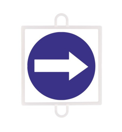 PANEL DE SEÑALIZACIÓN TRÁFICO DE OBLIGACIÓN Nº 2 (SENTIDO DCHA - IZQ)