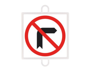 PANEL DE SEÑALIZACIÓN TRÁFICO DE PROHIBICIÓN Nº 4 (GIRO DCHA)