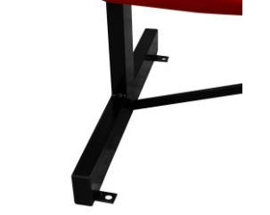 BANCO METÁLICO NEW CON ASIENTO ROJO PVC -5 PLAZAS-RESPALTO ALTO