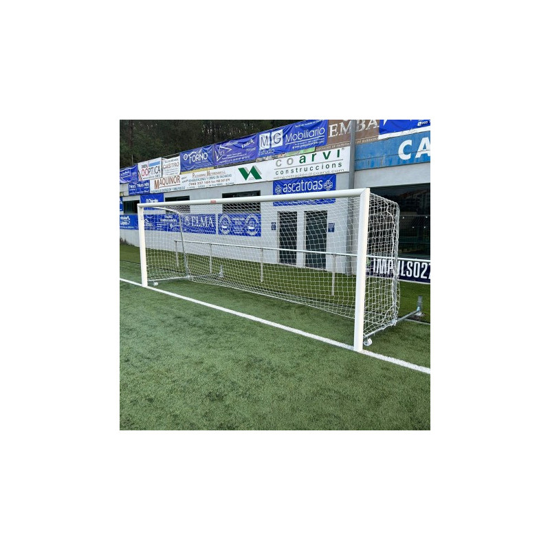 JUEGO PORTERÍAS ALUMINIO FÚTBOL 7 120X100 MM ABATIBLES CON ARQUILLOS