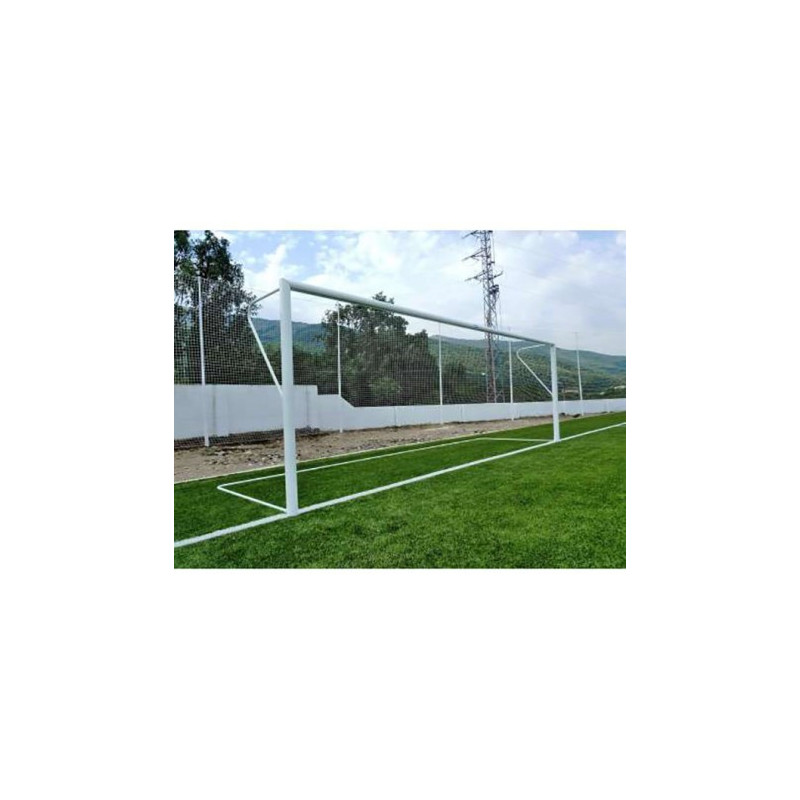 JUEGO PORTERÍAS ALUMINIO FÚTBOL 7 90 MM FIJAS
