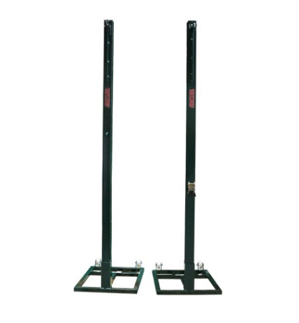 JUEGO POSTES VOLEIBOL METÁLICOS CUADRADOS 80X80MM TRASLADABLES