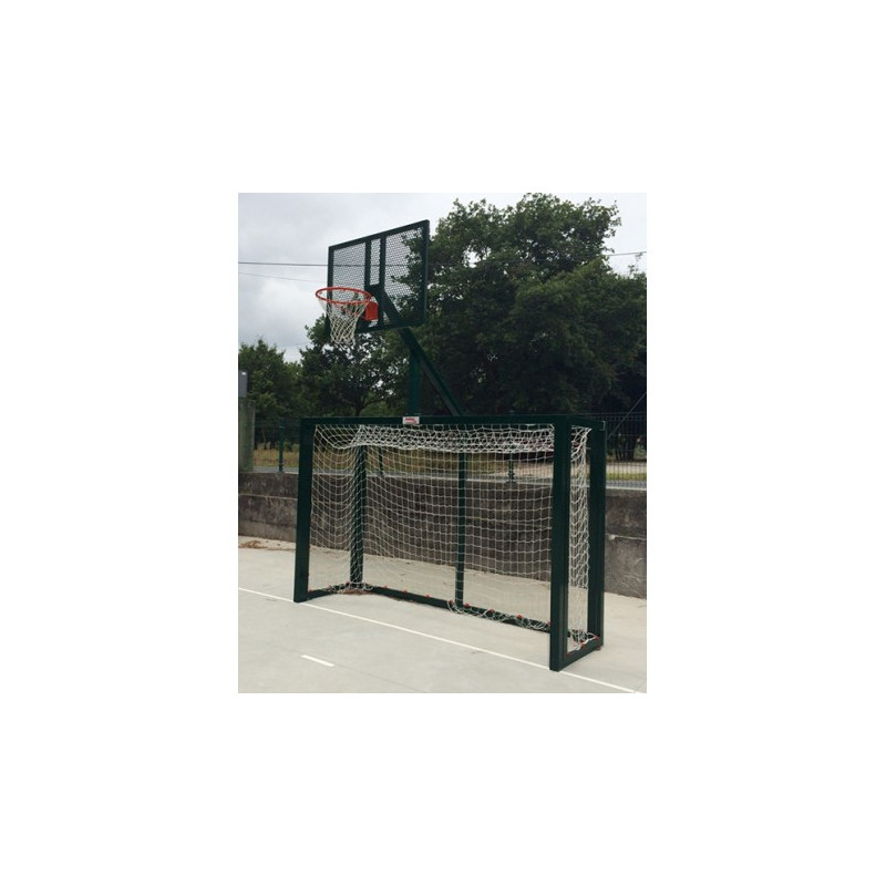 JUEGO DE 2 PORTERÍAS F.SALA/BALONMANO - CANASTA BASKET VERDE