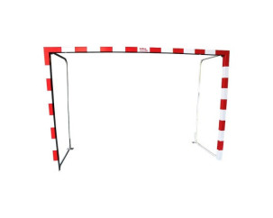 JUEGO PORTERÍAS F.SALA/BALONMANO METÁLICAS 80X80MM ABATIBLES